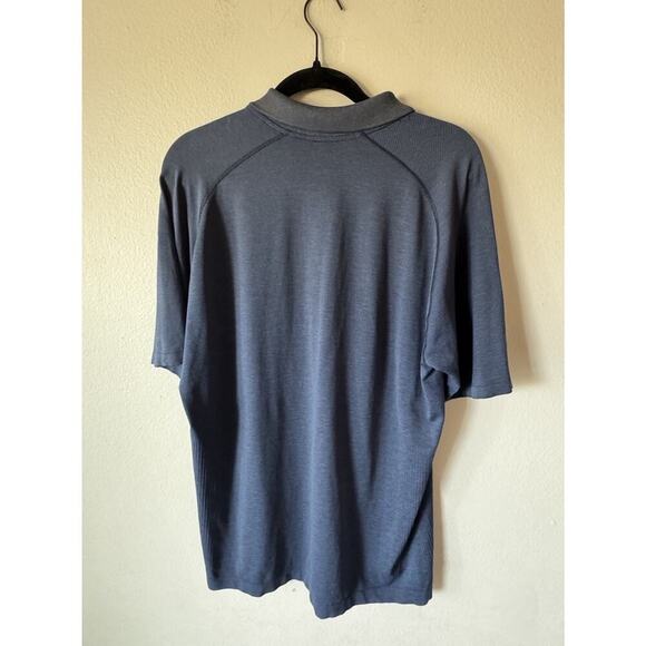 Lululemon Shirt Men’s XXL Navy Polo Metal Vent Golf Short Sleeve READ - Picture 2 of 8